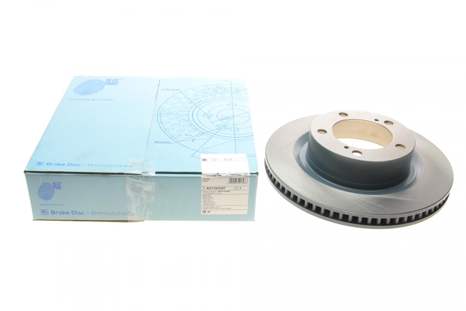 Диск тормозной передний BLUE PRINT для Toyota Sequoia/Tundra 99-354x32 мм (ADT343307)