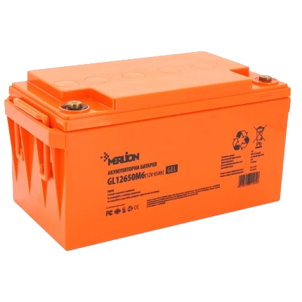 Аккумуляторная батарея для ИБП GEL Merlion GL12650M6 12V 65Ah Orange (27918654)