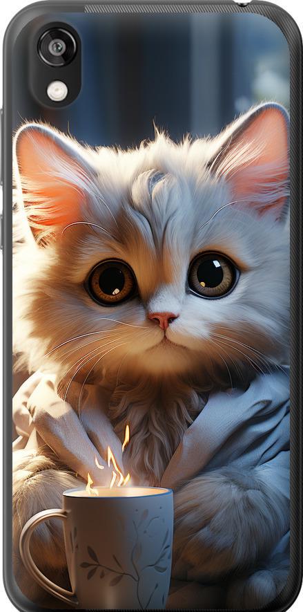 Чохол на Huawei Honor 8S Білий кіт (5646u-1679-42517)