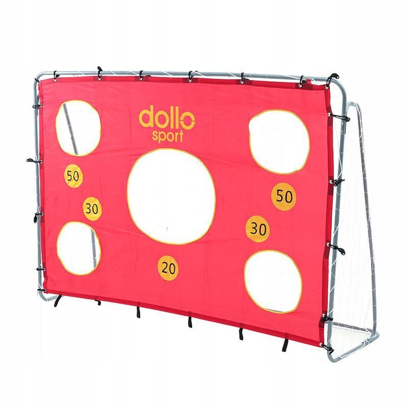 Ворота футбольные переносные Dollo Sport коврик точности/сетка 215х153х76 см (I-H250)