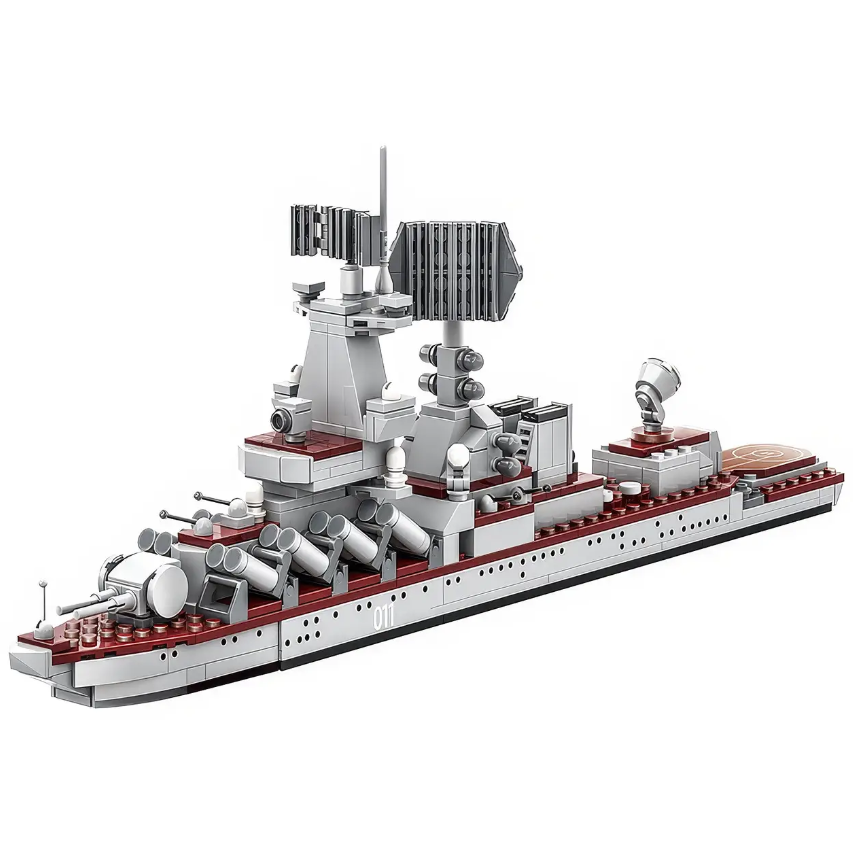 Конструктор Wange 3524 Крейсер Варяг Військовий корабель 396 дет. Сірий (3524)