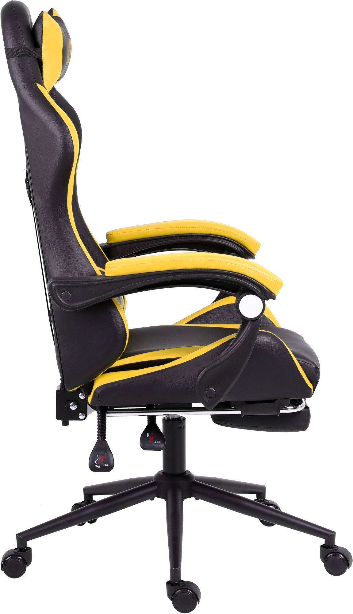 Крісло геймерське GT Racer X-2323 Black/Yellow - фото 3