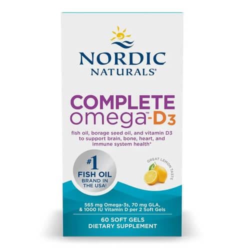 Омега-3 Nordic Naturals Complete Omega-D3 Lemon 60 жидких капс. Лимон (NOR-01778)