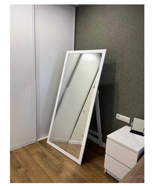 Напольное зеркало 1800 в прямой раме на ножке 1500х800 мм Белый (29367140) - фото 5