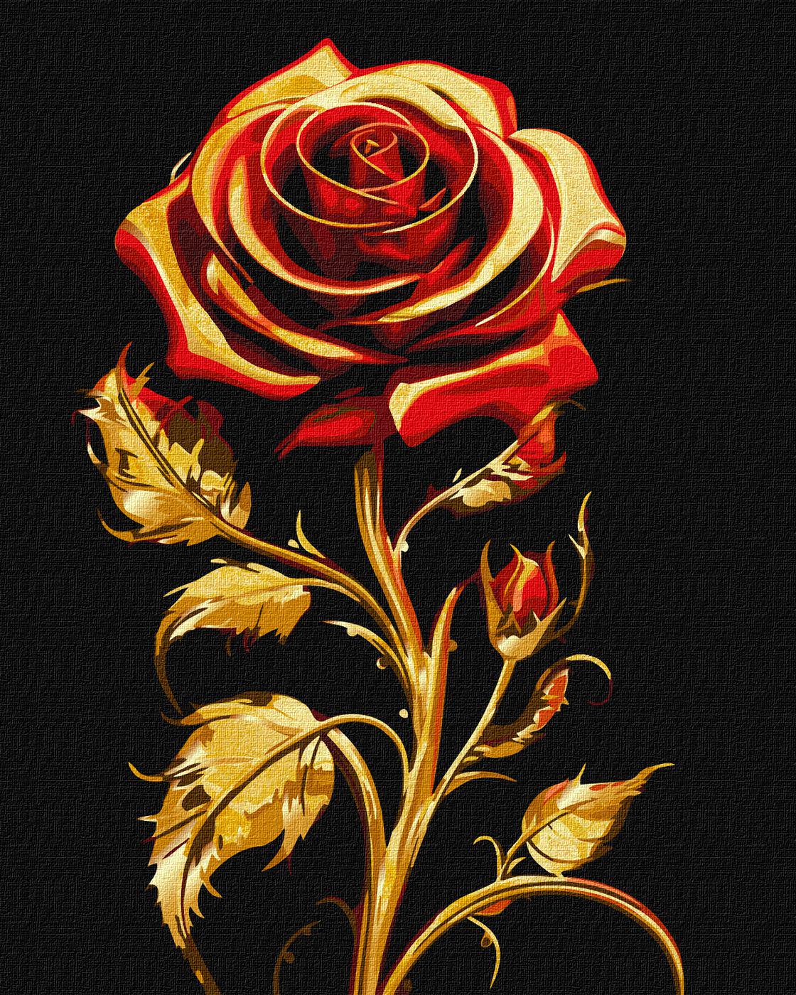 Набір для розпису по номерах Ideyka Символ краси з фарбами металік extra КНО3244 40x50 см (MTT-184130)