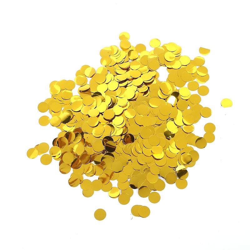 Конфетти круглые из фольги 10 г 25 мм Золотистый (62051/9)