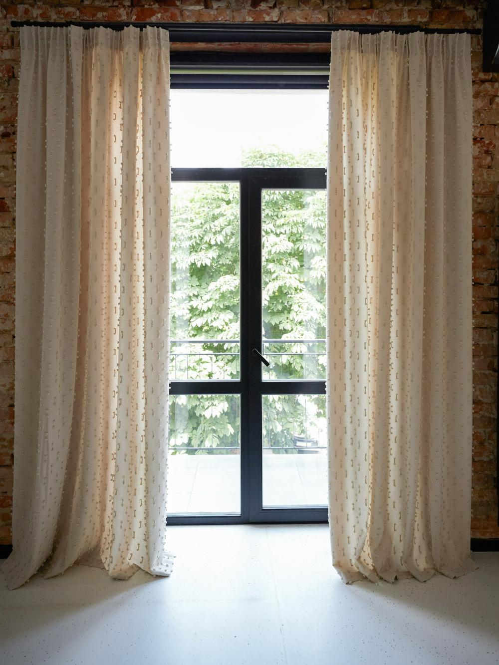 Шторы коттоновые 2 м 2 шт. Бежевый (000104298)