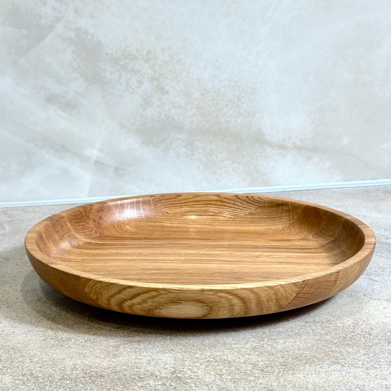 Тарілка з натурального дуба 30 см (27722342)