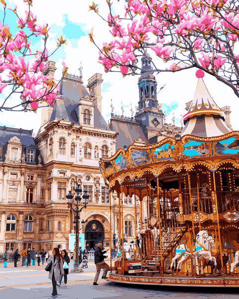 Картина по номерам Mariposa Площадь Отель-де-Виль 40x50 см (MR-Q2256)