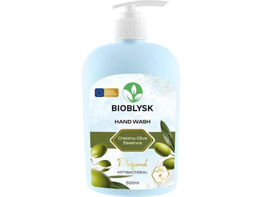 Крем-мыло жидкое парфюмированное антибактериальное BioBlysk Creamy Olive Essence 500 мл Крем-мыло жидкое парфюмированное антибактериальное BioBlysk Creamy Olive Essence 500 мл