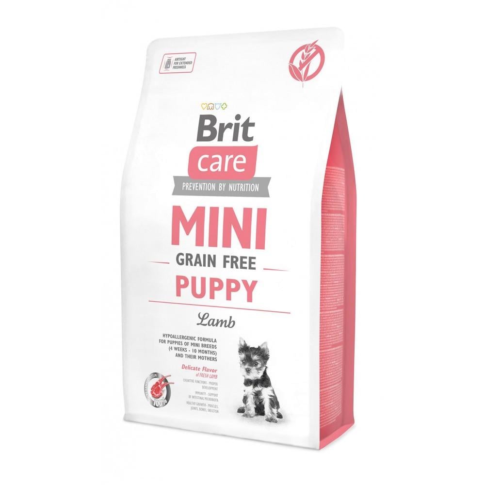 Корм сухой Brit CARE Grain Free Mini Puppy Lamb для щенков и молодых собак миниатюрных пород с ягненком 2 кг (8595602520138)