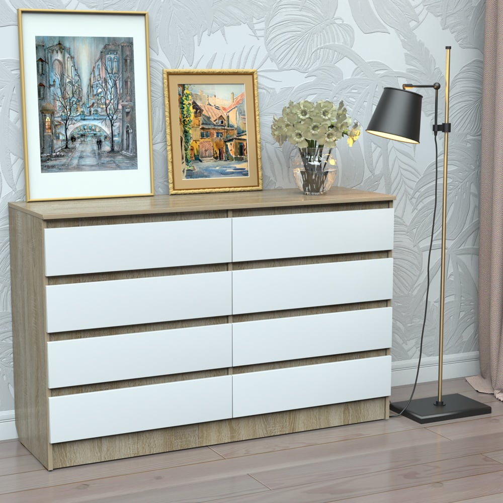 Комод Тиса Мебель 326 Дуб сонома/Белый (9003126) Комод Тиса Мебель 326 Дуб сонома/Белый (9003126)