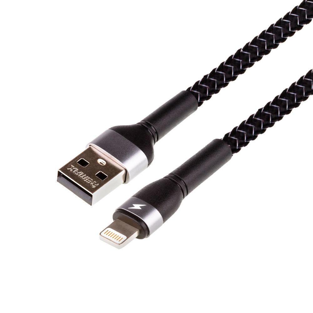 Кабель USB - Lightning 8-pin REMAX Jany RC-124i 1 м Black (epic1101) - фото 2