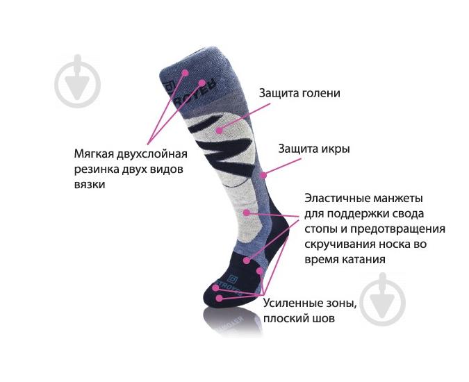 Термошкарпетки Destroyer DSSB-777-blue-38-40 Ski/Snowboard Blue - фото 2 Термошкарпетки Destroyer DSSB-777-blue-38-40 Ski/Snowboard Blue - фото 2