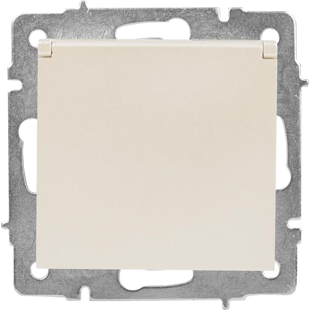 Розетка Rain 703-3088-123B 1-я с/с с крышкой Белый (00000039711)