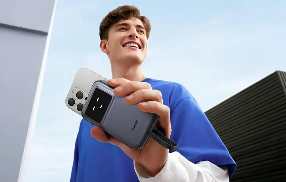 Повербанк Ugreen Uno PB511 10000 mAh 30W Grey (35603) - фото 5 Повербанк Ugreen Uno PB511 10000 mAh 30W Grey (35603) - фото 5