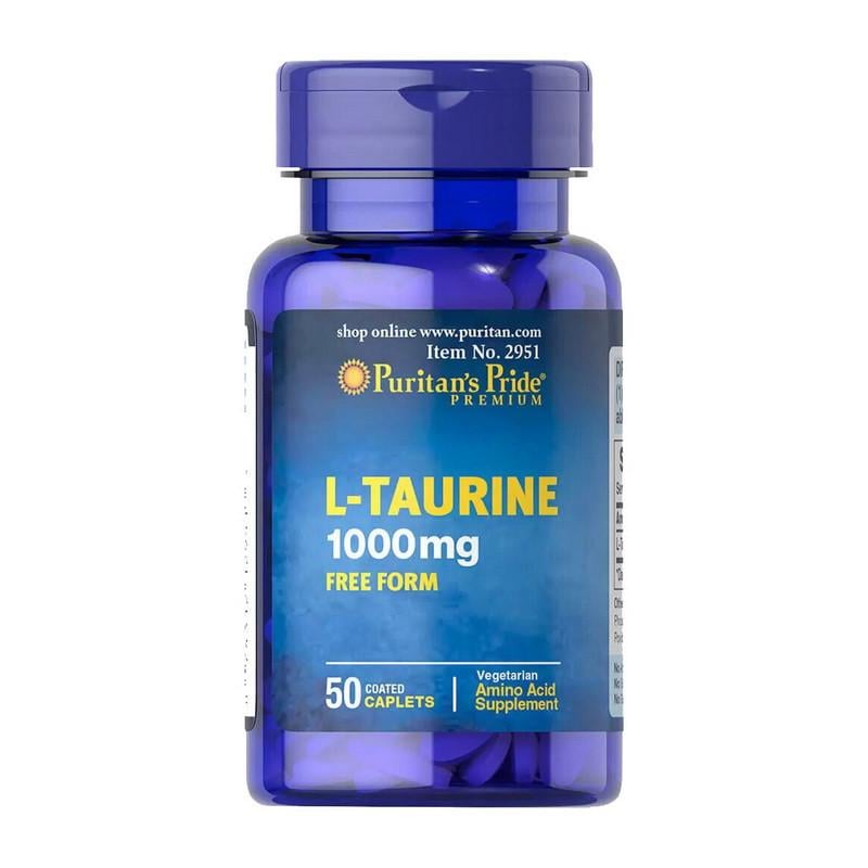 Таурин Puritan's Pride L-Taurine Free Form 1000 мг 50 капс. (18946-01)