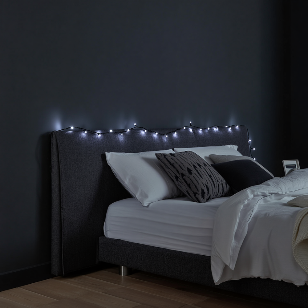 Гірлянда кімнатна Нитка W50LED6MBW 6 м 50 LED Чорний/Білий (29912951) - фото 2 Гірлянда кімнатна Нитка W50LED6MBW 6 м 50 LED Чорний/Білий (29912951) - фото 2