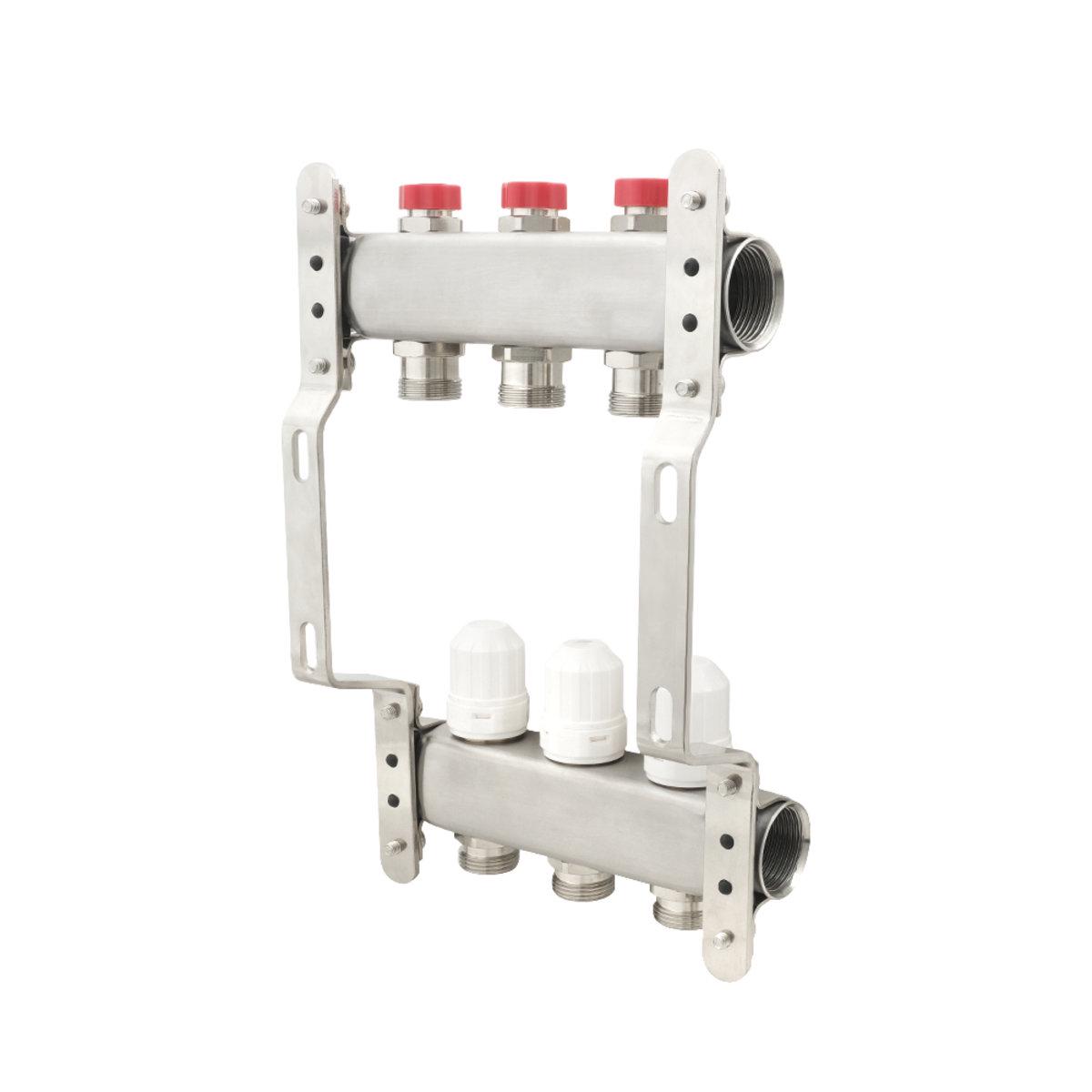 Коллектор Polmark 1x3/4 3 выхода с термоклапанами без евроконусов - фото 4 Коллектор Polmark 1x3/4 3 выхода с термоклапанами без евроконусов - фото 4