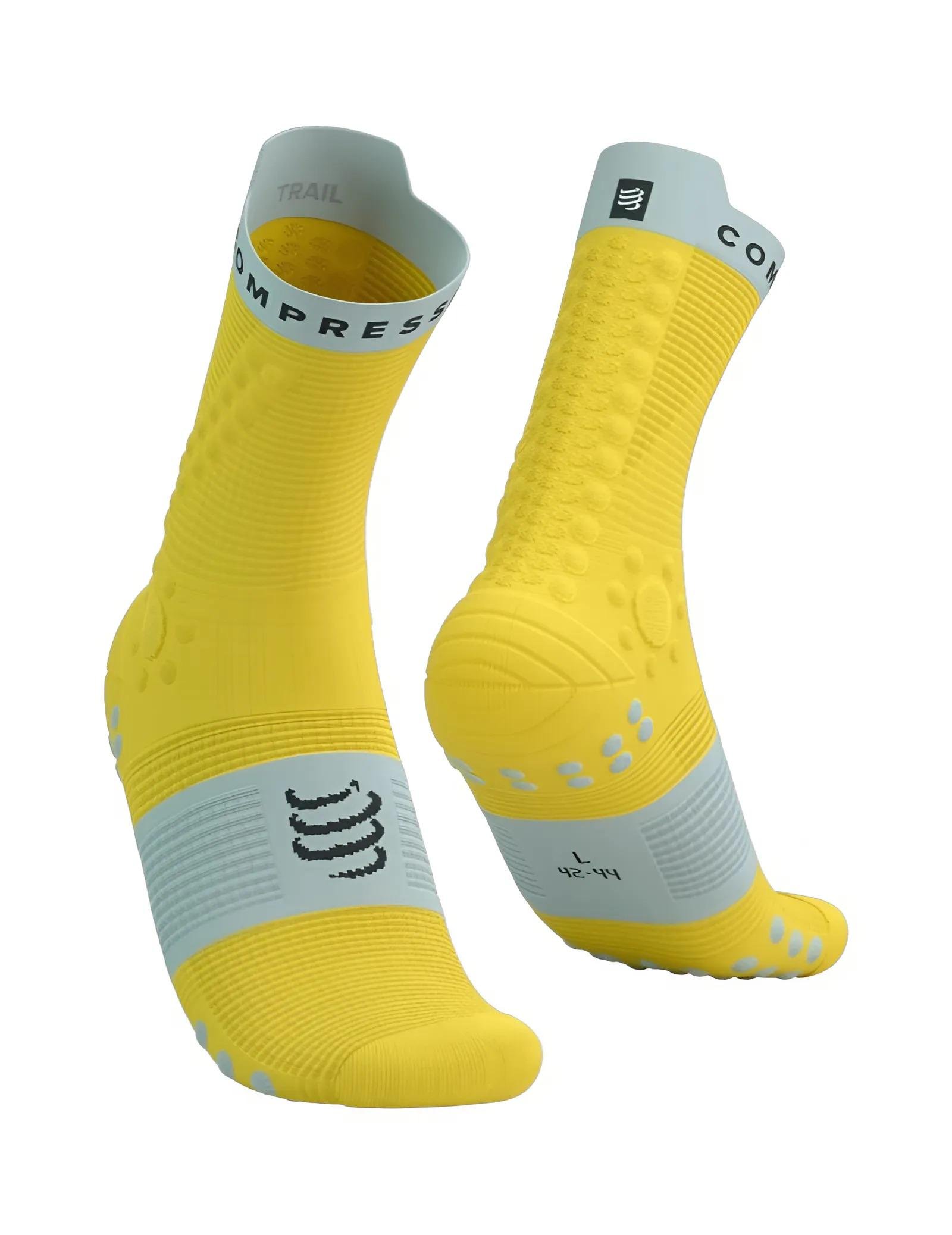 Шкарпетки компресійні Compressport XU00048B7032T1 Pro Racing Socks v4.0 Trail T1 Maize/Dawn Blue (26712502)