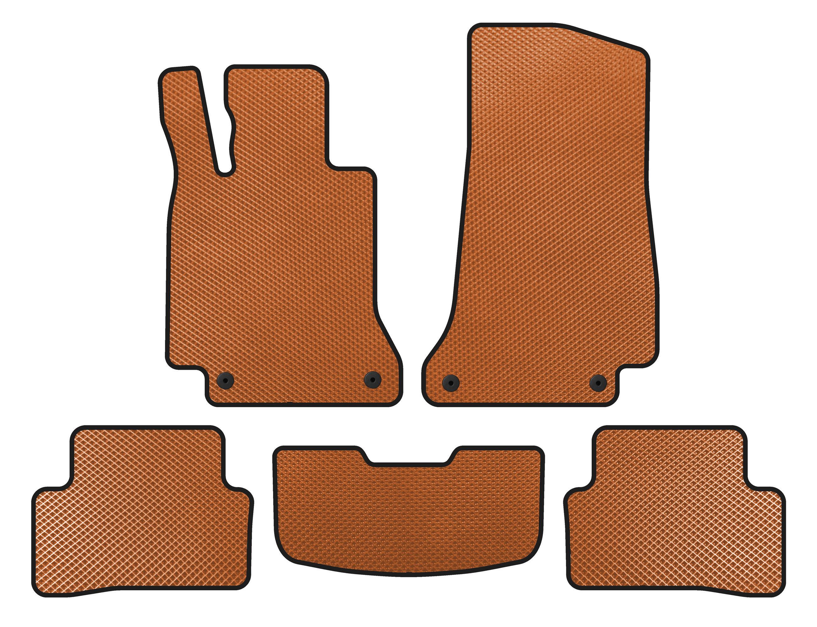 Коврики EVA Digital Designs для Mercedes C-сlass W205 2014-2021 гг. Оранжевый (144778)