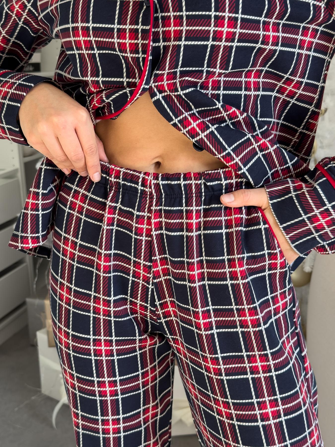 Женская теплая пижама COSY с начесом Oxford L Синий (KMW41) - фото 5 Женская теплая пижама COSY с начесом Oxford L Синий (KMW41) - фото 5