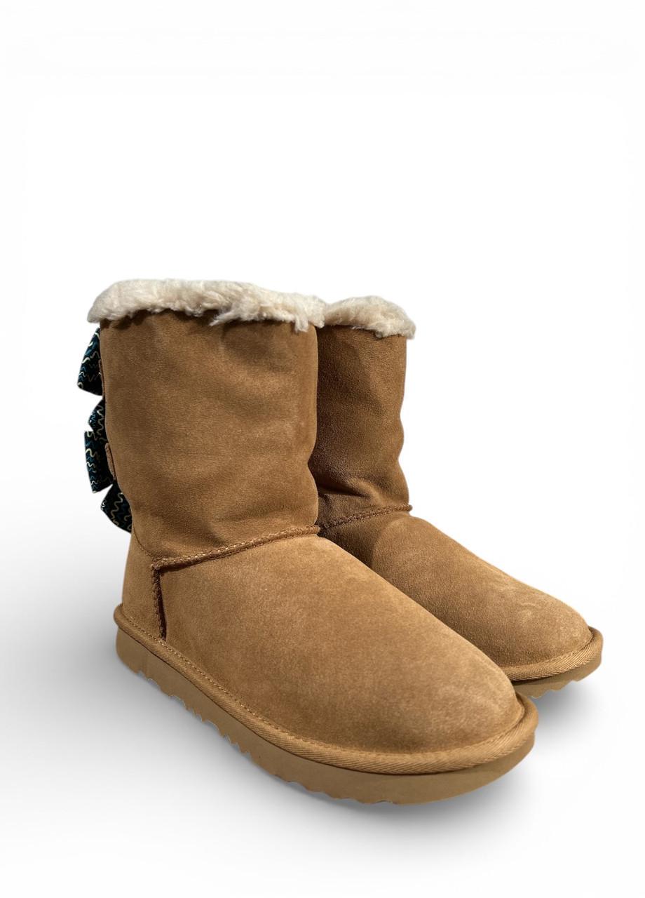 Угги UGG Kids Bailey Bow Squiggles s/n1145593K 36 US 4 22,5 см Коричневый (2898136538)