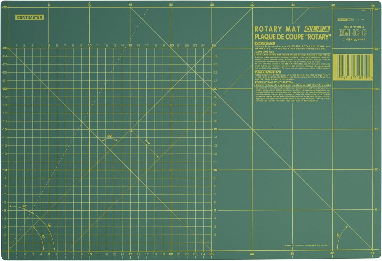 Набір для печворку Olfa метричний універсальний RTY-ST/QR/METRIC-RC складається з килимка 45х30 см (16161) - фото 2