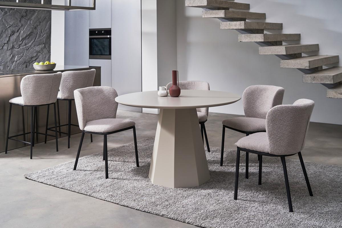 Стол обеденный круглый Ветро 1200/760 мм МДФ Теплый песок (TМ-200) - фото 3 Стол обеденный круглый Ветро 1200/760 мм МДФ Теплый песок (TМ-200) - фото 3