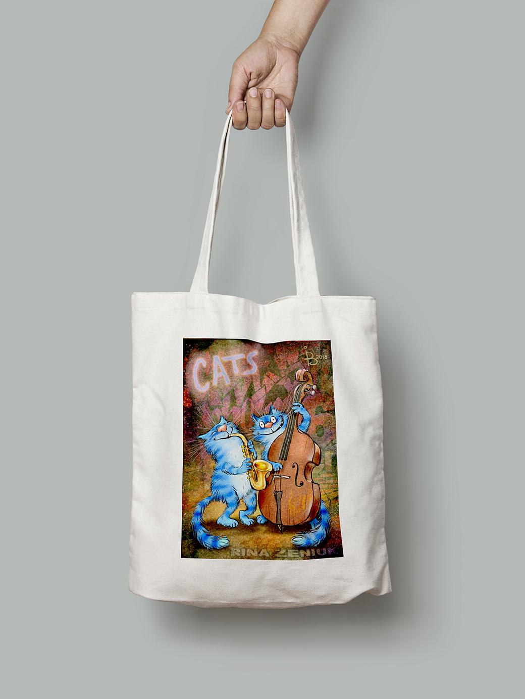 Эко-сумка В джазе только котики шопер (rinaz_20181634005_Bag)