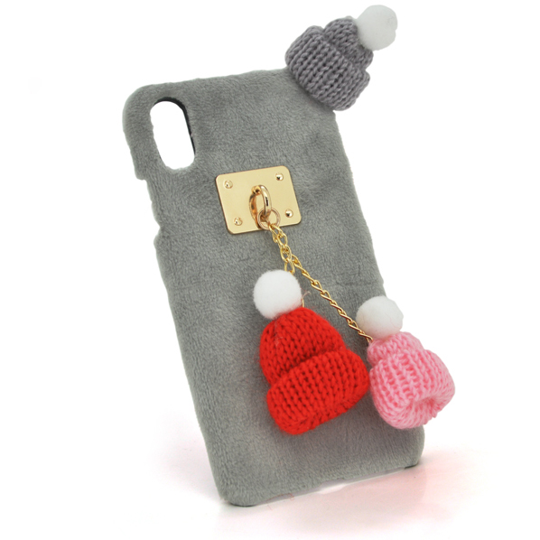 Накладка Пухнаста Шапка Voltronic для iPhone 6/6s сірий чохол для захисту від ударів та подряпин