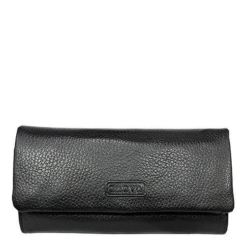 Кошелек женский из натуральной кожи Karya 2014-4546 Черно-красный (2026754258)