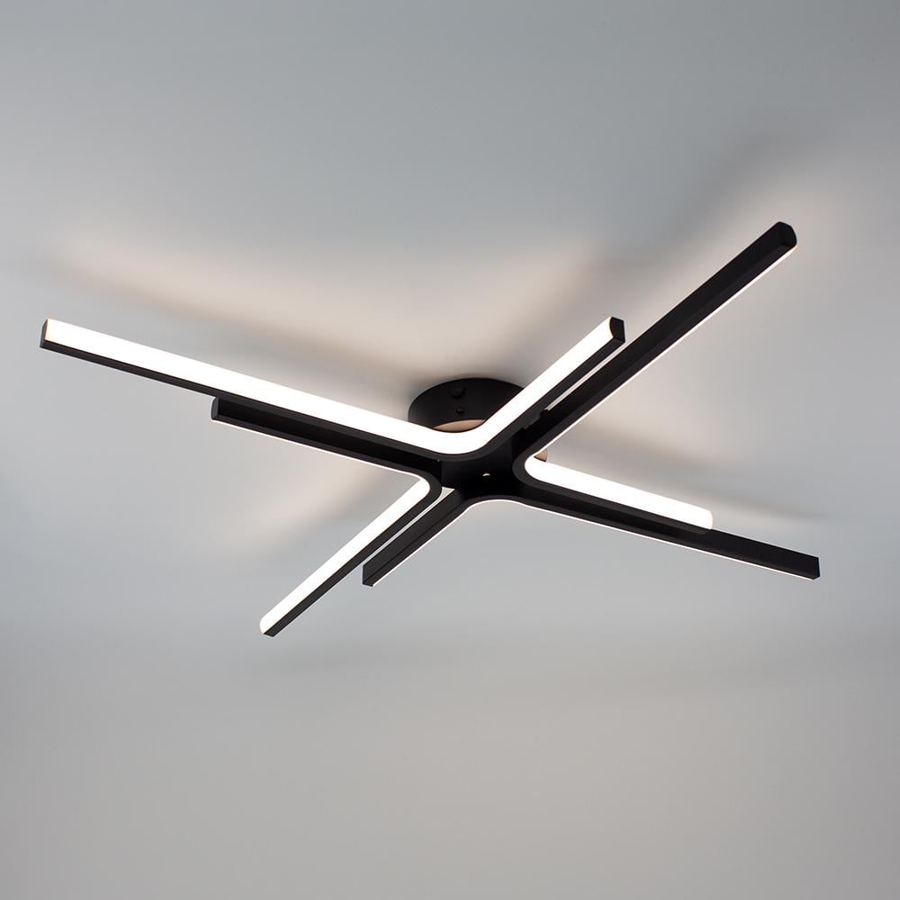 Люстра керована світлодіодна ESLLSE ESTA 70 Вт 4L 770x60 мм Чорний (10586)