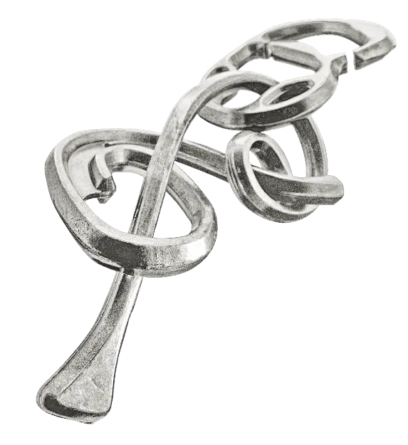 Головоломка для дорослих HUZZLE Enigma silver металева 6 рівень (515190) - фото 3