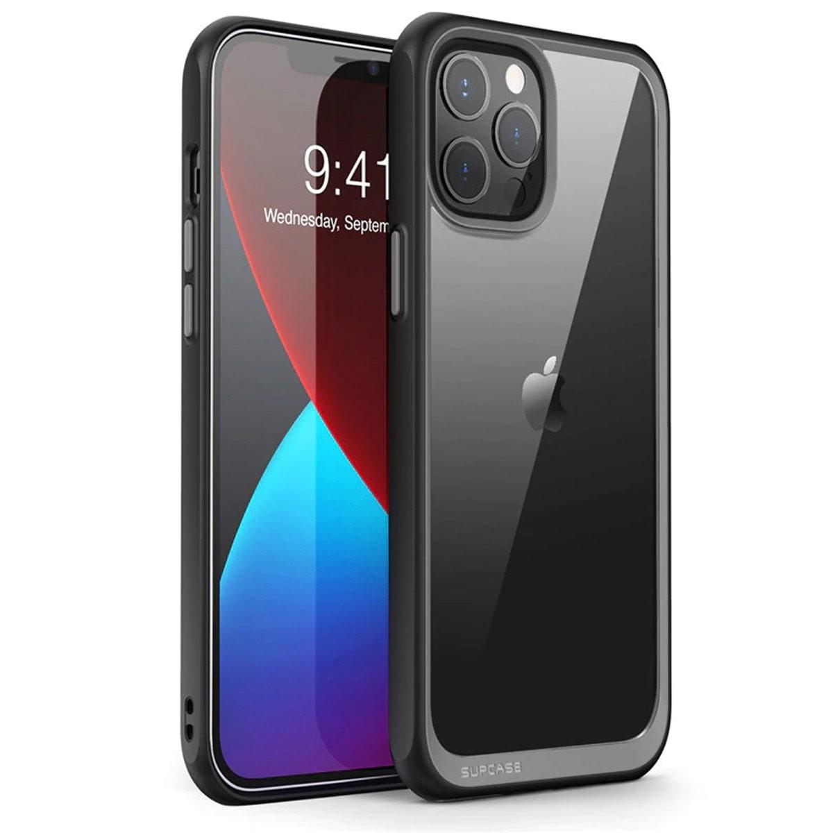 Противоударный чехол прозрачный Supcase Style для Iphone 12 Pro Max (6.7") Black