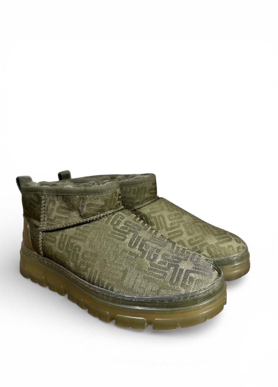 Угги UGG Classic Ultra Mini Monogram s/n1138433 р. 36 US 5 22 см Зеленый (2898167829)