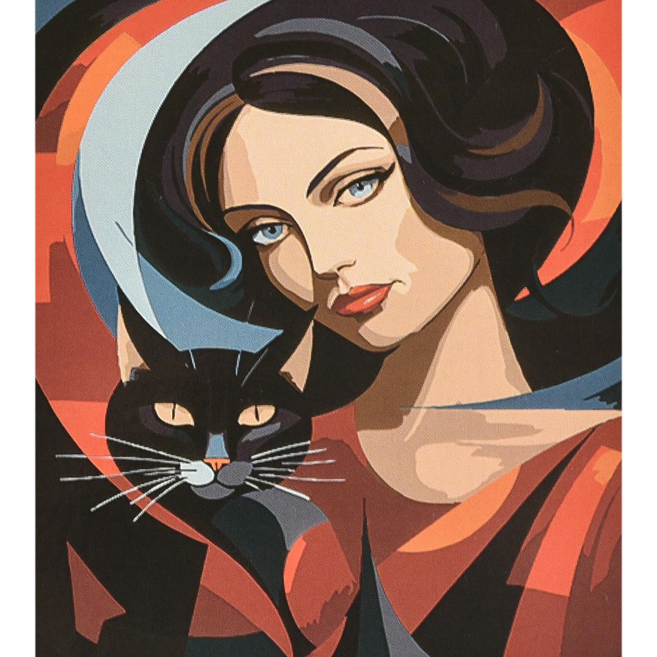 Картина по номерам Strateg Премиум Мозаика женской красоты с лаком и 40х50 см (VA-4619)