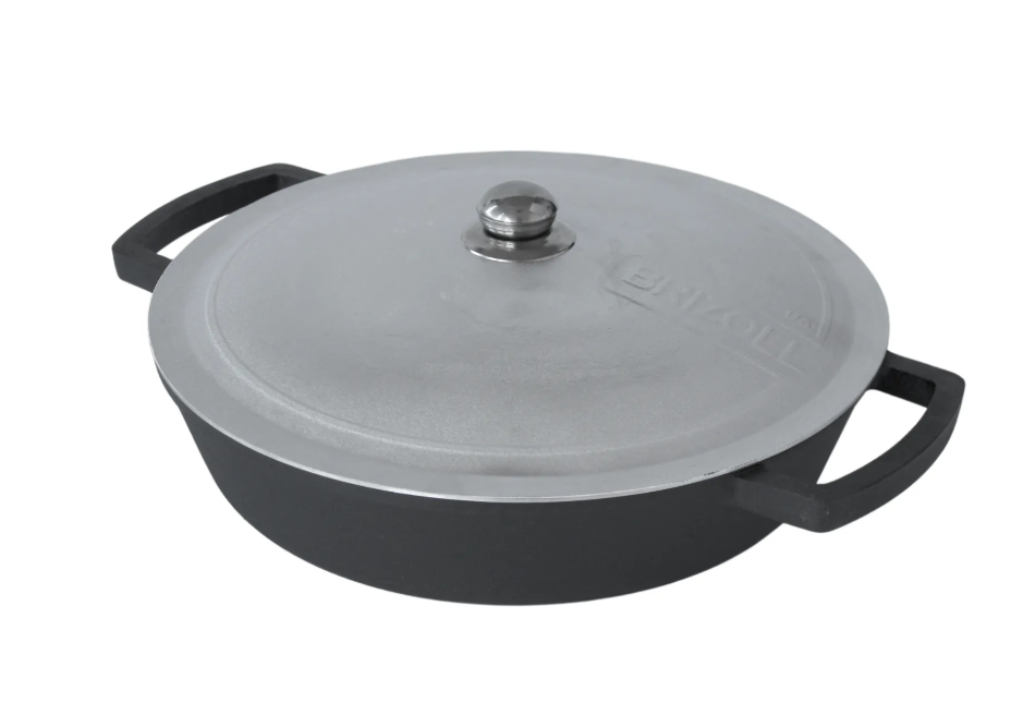 Жаровня чавунна Brizoll з алюмінієвою кришкою 360х80 мм (24380549) - фото 2 Жаровня чавунна Brizoll з алюмінієвою кришкою 360х80 мм (24380549) - фото 2