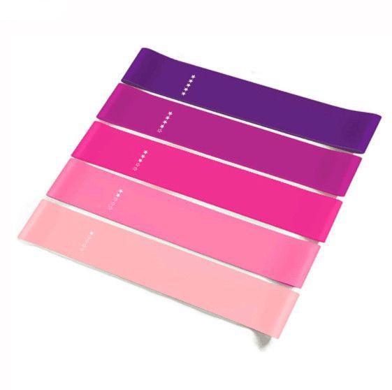 Набор резинок для фитнеса 5967 5 шт. Фиолетовый/Розовый