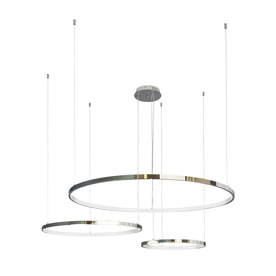 Люстра подвесная кольца Levistella 7529832-3B LED 400/600/800 Хром