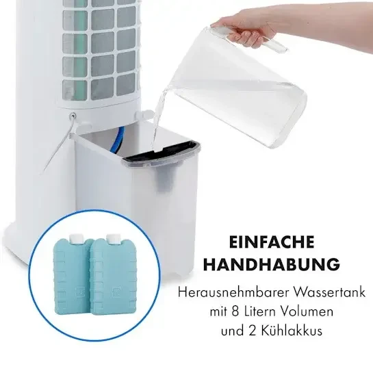 Повітроохолоджувач KLARSTEIN Skytower Grand Smart 480 м3/год 80 Вт Білий (10035816) - фото 5 Повітроохолоджувач KLARSTEIN Skytower Grand Smart 480 м3/год 80 Вт Білий (10035816) - фото 5