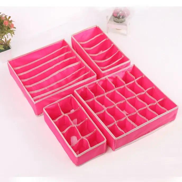 Набір органайзерів для спідньої білизни 4 шт. Рожевий (ОДШ-102-26) - фото 1 Набір органайзерів для спідньої білизни 4 шт. Рожевий (ОДШ-102-26) - фото 1