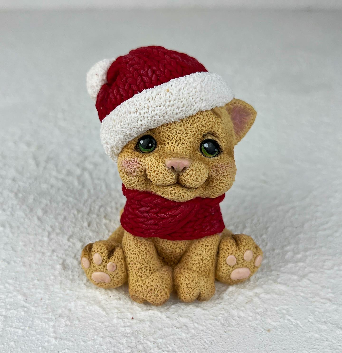 Молд силиконовый Котик с шарфиком (8883)