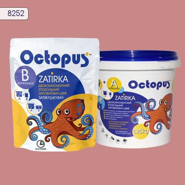 Затирка для плитки Octopus Zatirka 8252 эпоксидная 1,25 кг