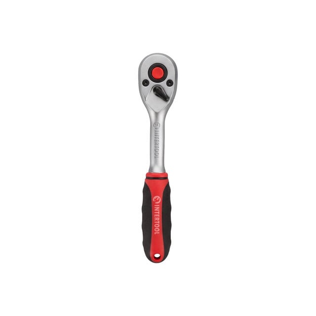 Рукоятка Intertool HT-2124 с храповым механизмом 1/4" 90 зубьев Cr-v