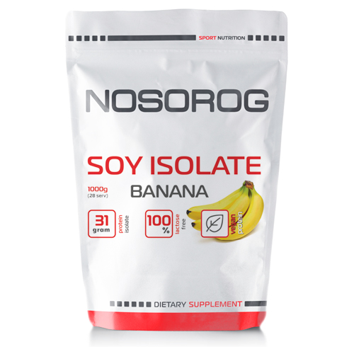Протеин соевый изолят Nosorog Nutrition Soy Isolate Proteinбанан 1 кг (10013-03)