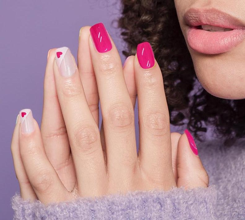 Накладные ногти с мини-сердечками квадрат средней длины с клеевыми пластинами 24 шт. Розовый (2789190673) - фото 3 Накладные ногти с мини-сердечками квадрат средней длины с клеевыми пластинами 24 шт. Розовый (2789190673) - фото 3