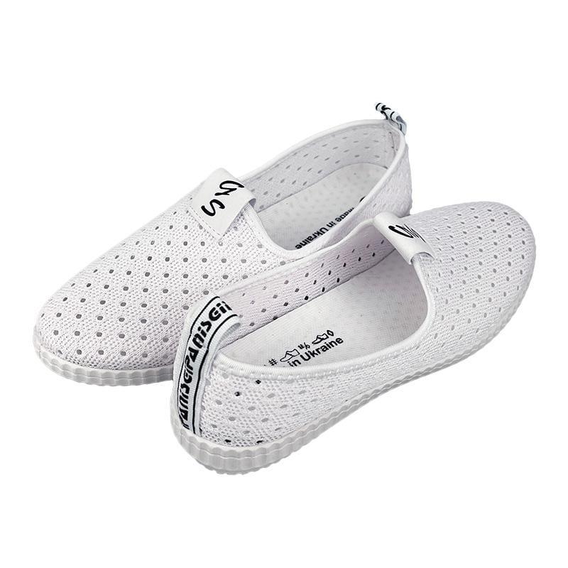 Мокасины женские сеточка 5260-3 p. 37 24-24,5 см Белый - фото 3