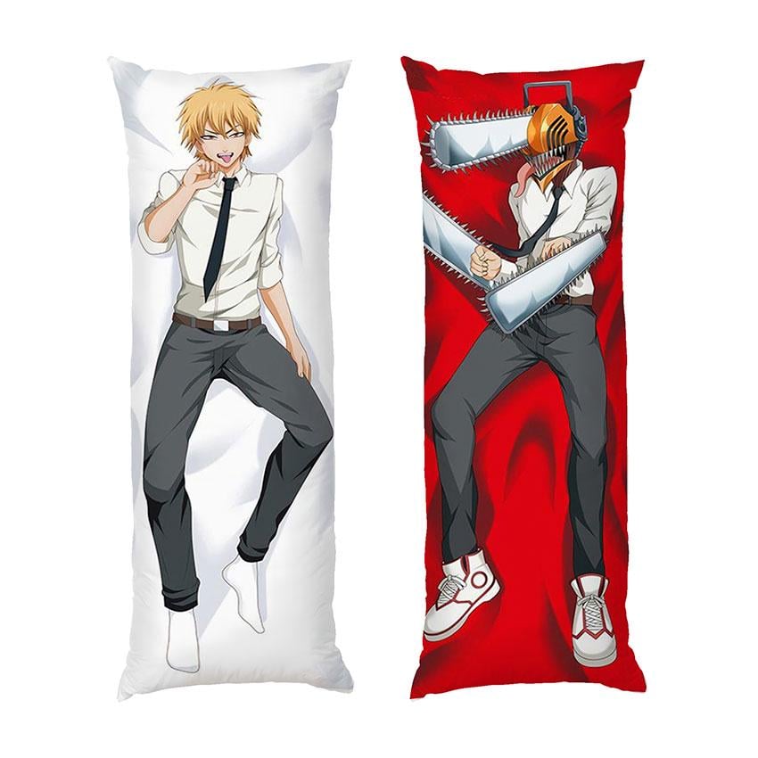 Подушка дакимакура Denji Chainsaw man габардин 150х50 см (112593-3)