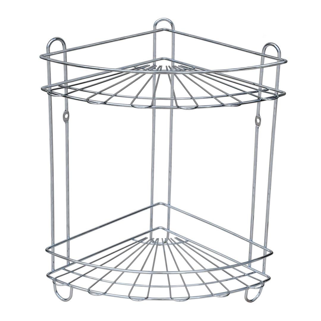 Полка для ванной комнаты двухъярусная Homax Хром 22x22x33,5 см (EBA 430)